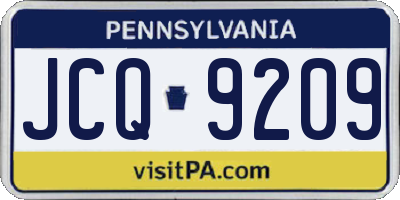 PA license plate JCQ9209