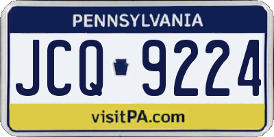 PA license plate JCQ9224