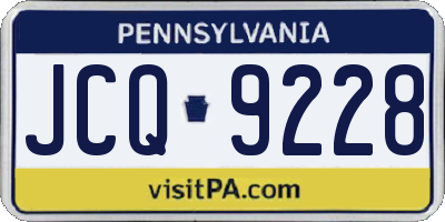 PA license plate JCQ9228