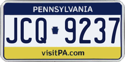 PA license plate JCQ9237