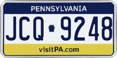 PA license plate JCQ9248