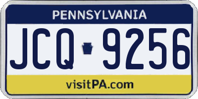 PA license plate JCQ9256