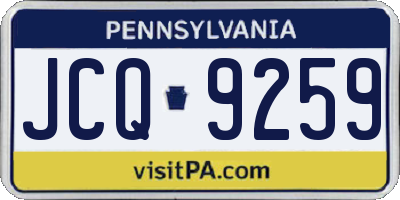 PA license plate JCQ9259