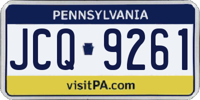 PA license plate JCQ9261