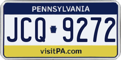 PA license plate JCQ9272
