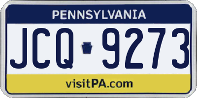 PA license plate JCQ9273