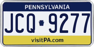 PA license plate JCQ9277