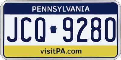 PA license plate JCQ9280