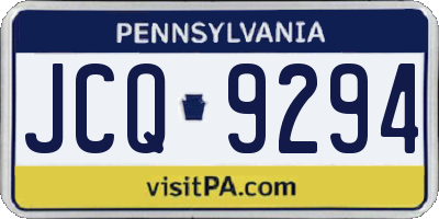 PA license plate JCQ9294