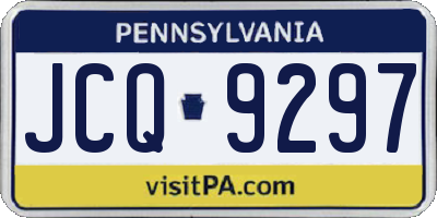 PA license plate JCQ9297