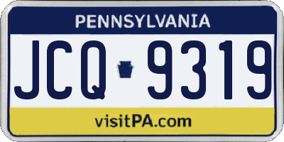 PA license plate JCQ9319