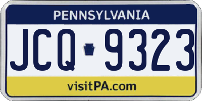 PA license plate JCQ9323
