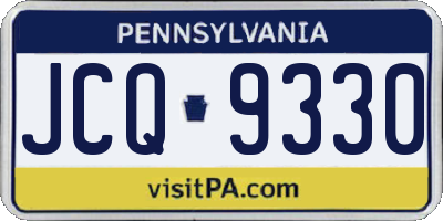 PA license plate JCQ9330
