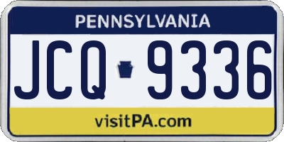 PA license plate JCQ9336