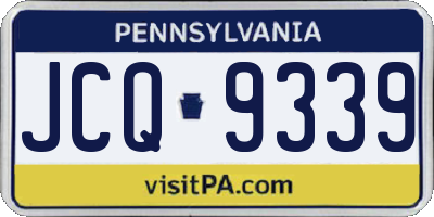 PA license plate JCQ9339