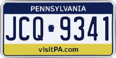 PA license plate JCQ9341