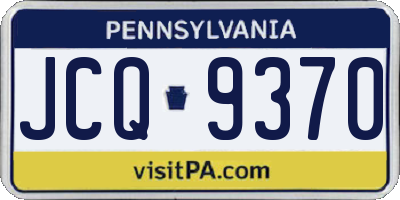 PA license plate JCQ9370