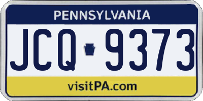 PA license plate JCQ9373