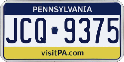 PA license plate JCQ9375