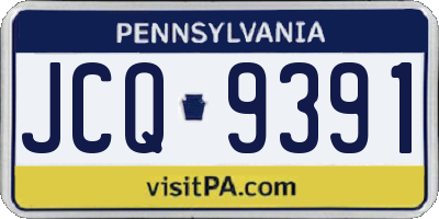 PA license plate JCQ9391