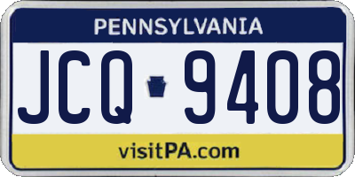 PA license plate JCQ9408