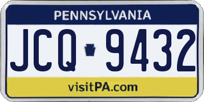 PA license plate JCQ9432