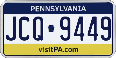 PA license plate JCQ9449