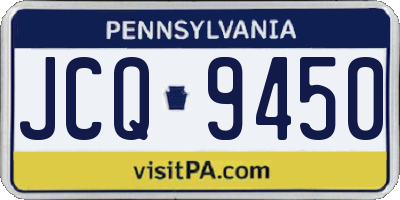 PA license plate JCQ9450