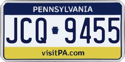 PA license plate JCQ9455