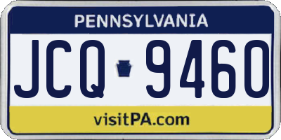 PA license plate JCQ9460