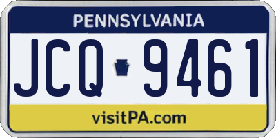 PA license plate JCQ9461