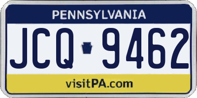 PA license plate JCQ9462
