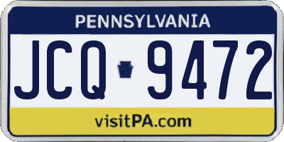 PA license plate JCQ9472