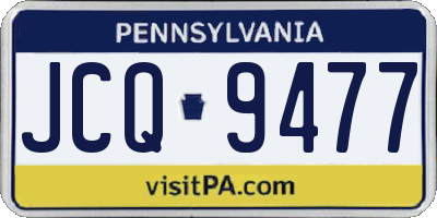 PA license plate JCQ9477