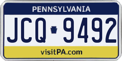 PA license plate JCQ9492