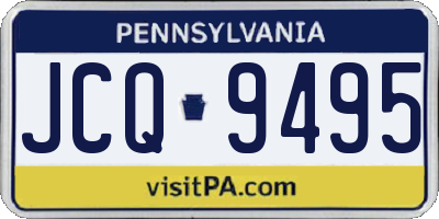 PA license plate JCQ9495