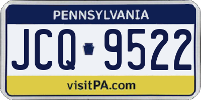 PA license plate JCQ9522
