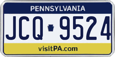 PA license plate JCQ9524