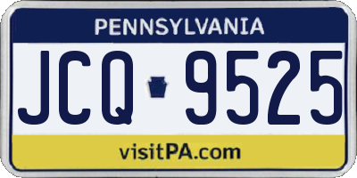 PA license plate JCQ9525