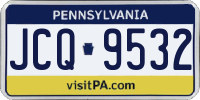 PA license plate JCQ9532