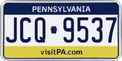 PA license plate JCQ9537