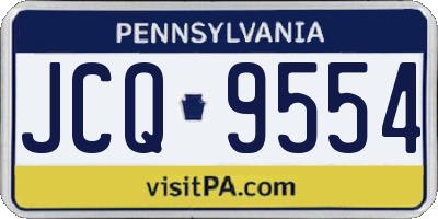 PA license plate JCQ9554