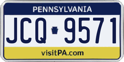 PA license plate JCQ9571