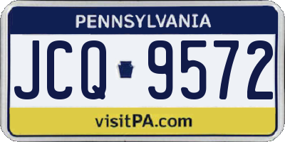 PA license plate JCQ9572