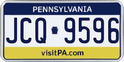 PA license plate JCQ9596