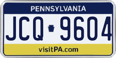 PA license plate JCQ9604
