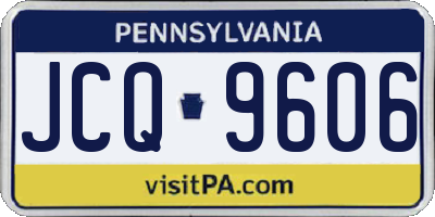 PA license plate JCQ9606