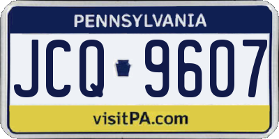 PA license plate JCQ9607