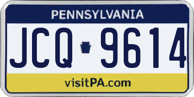 PA license plate JCQ9614