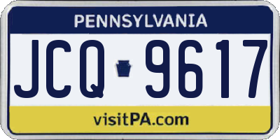 PA license plate JCQ9617